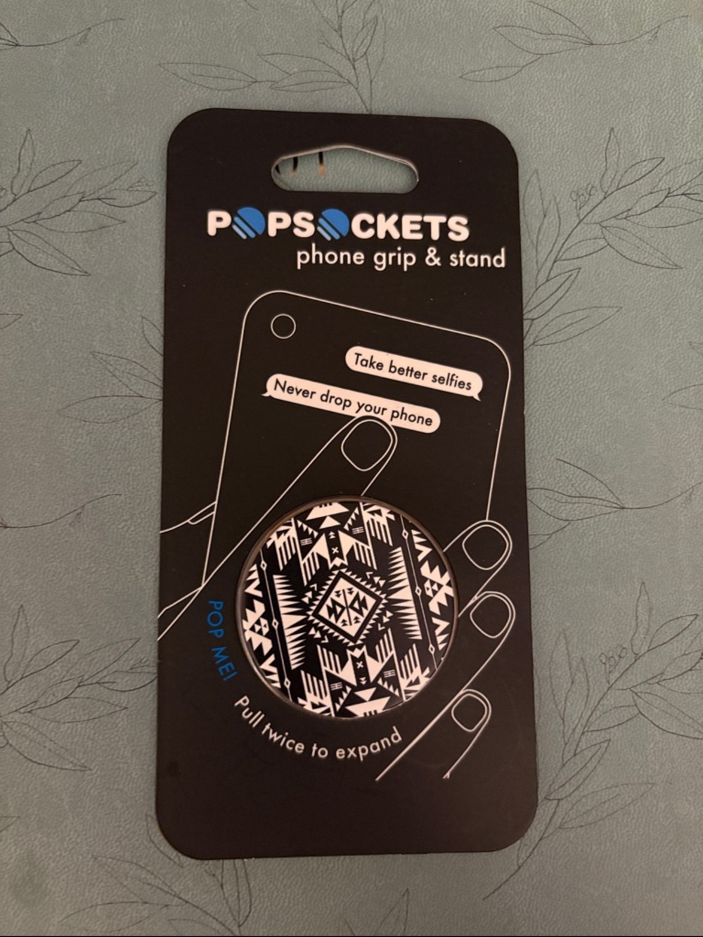 PopSockets Black & White Tribal Pattern Phone Grip